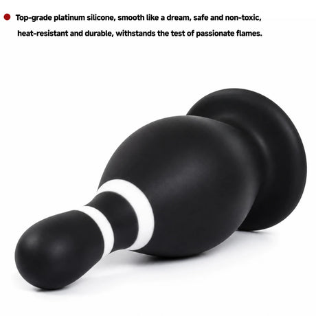 Liquid Silicone Bowling Pin Butt Plug Comfortable Anal Plug Anus Dilator Prostate Massager Adult Toys for Men Women Gay Couple