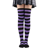 Thigh High Stockings Womens Striped Ladies Girls Black White Pink Long Over Above Knee Socks Femboy Cosplay Lolita Harajuku Y2k