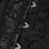Women Bustier Corset Victorian Gothic Jacquard Front Busk Waist Cincher Halloween Party Wear