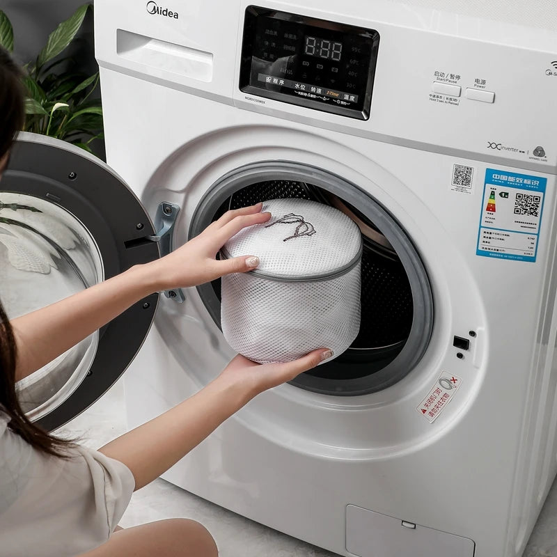 Laundry Bag Sets For Washing Machines Embroidery Fine Mesh Underwear Organizer Basket Clothes Cleaning Protect Anti-deformation