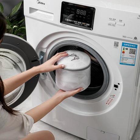 Laundry Bag Sets For Washing Machines Embroidery Fine Mesh Underwear Organizer Basket Clothes Cleaning Protect Anti-deformation