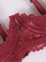 Women's lace open cup bra, soft, skin friendly, breathable, sexy gathering bra