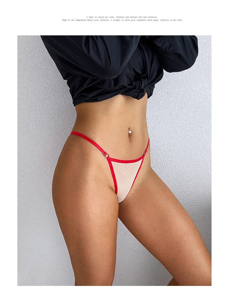 Baby Rhinestone Letter Sexy Thongs Women's Mesh Breathable Thin Perspective Underwear Low Waist Hollow Out Erotic Briefs String