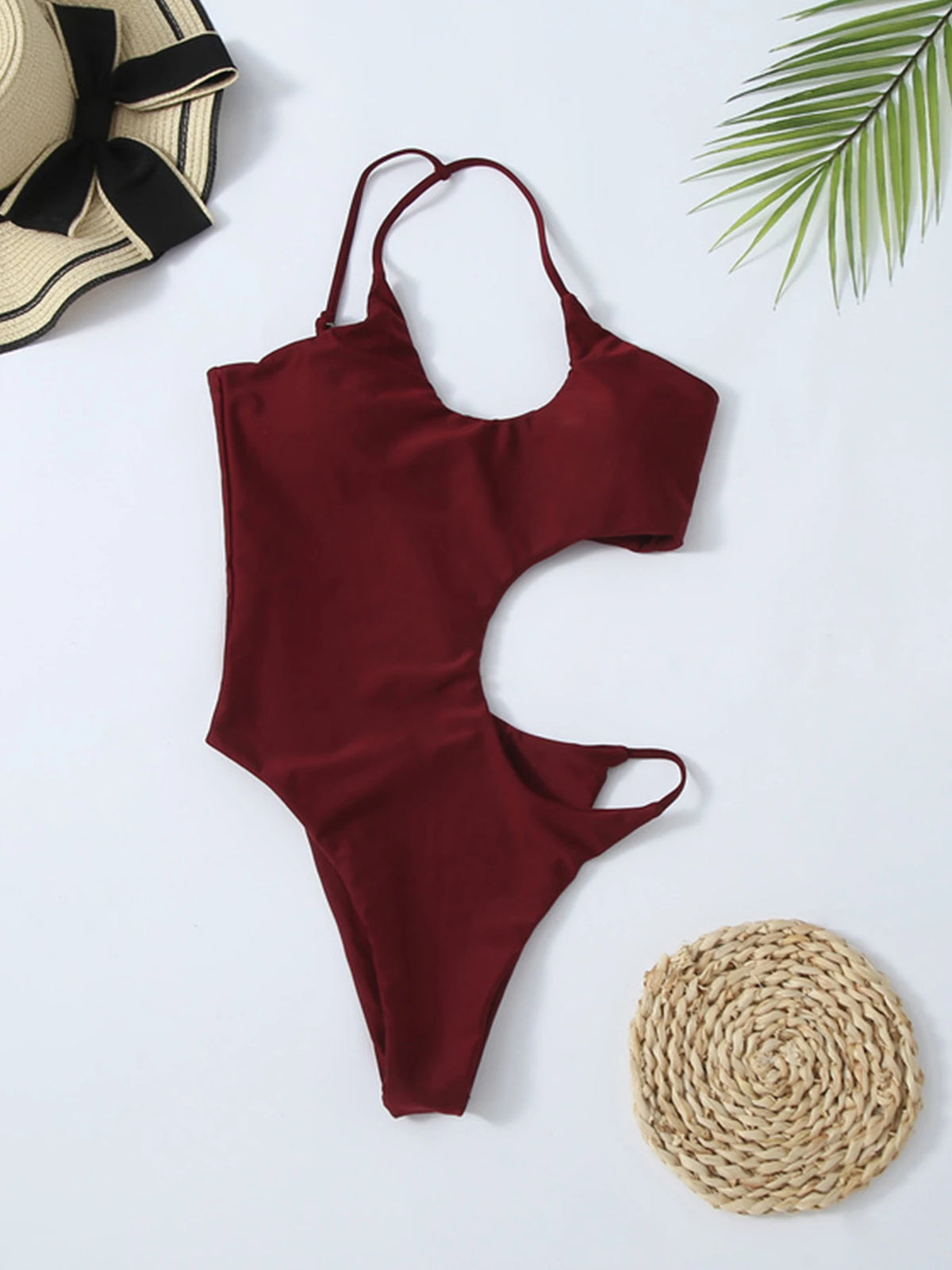 2026 New Sexy Hollow Out One Piece Swimsuit For Women One Shoulder Swimwear Female Bodysuit Monokini Bathing Suit Beachwear Swim