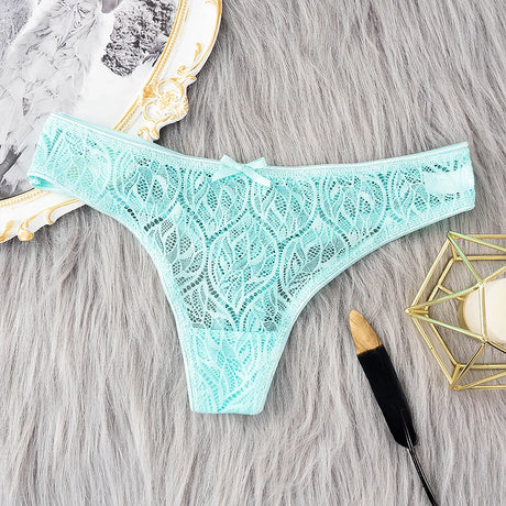 Lace Sexy G-String Thong Transparent Women Panties Low Waist Thongs Hollow Out Female Briefs Soft Intimate Lady Underwear
