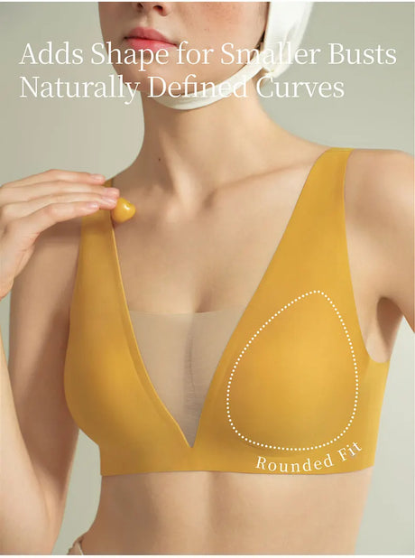 SUJIIN Sexy Seamless Plunge Push Up Bras for Women French Wireless Deep V Mesh Bra Woman 2026 New Support Lift Bralettes XM048