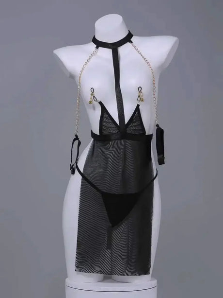 Hot Sexy Lingerie For Women Low Cut Crotchless Bodysuit Erotic Underwear Set Sex Bodysuit Transparent Sexy Porno Nightie