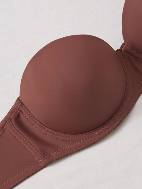 5Pcs Detachable Strap Bandeau Bras Solid Strapless Push up Bra for Women Daily Invisible Lingerie