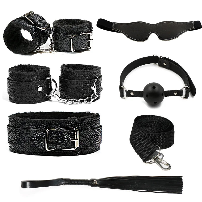 Women BDSM Sexual Couples Kit Adult Sexy Erotic Accessories Handcuffs for Men Gay Session Anal Plug Sex