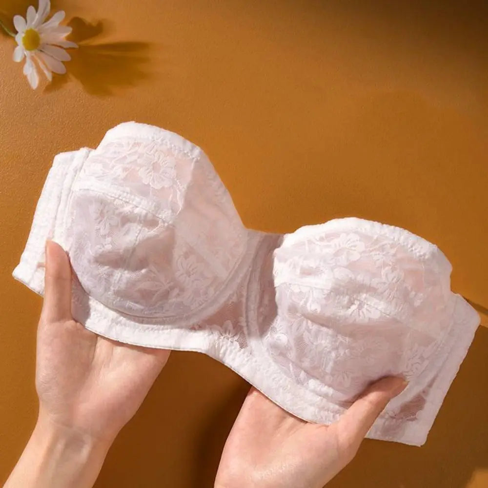 Mesh Thin Lace Transparent Bra Close-fitting Shockproof Seamless Invisible Bra Anti-sagging Lingerie Push Up Underwear Wedding