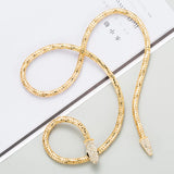 Snake Creative Jewelry Personalized Hot Iron Flexible Twisted Jewelry Bendable Snake Head Pendants Girl Women's Necklace