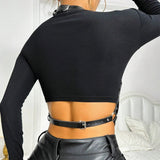 Women Fashion Chain Leather Waist Belt Chest Harness Belt Corset Bondage Lingerie Punk Gothic Lingerie Clothing Accessorie