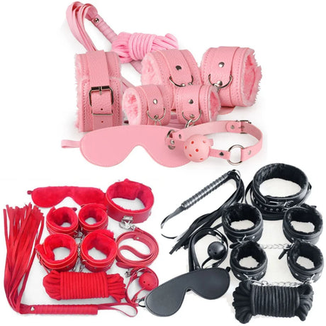 Exotic accessories BDSM 7-piece set of sex games Novelty bundled toys Handcuffs Eyessex Toys for Couples Lovers flirting toys