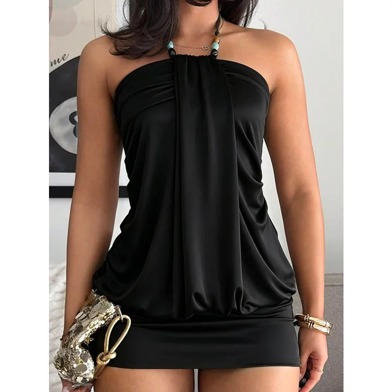 Dresses 2026 Women Bodycon Summer Sexy Party Sleeveless Mini Dress Sleeveless for Club Party Evening Night Out Occasions