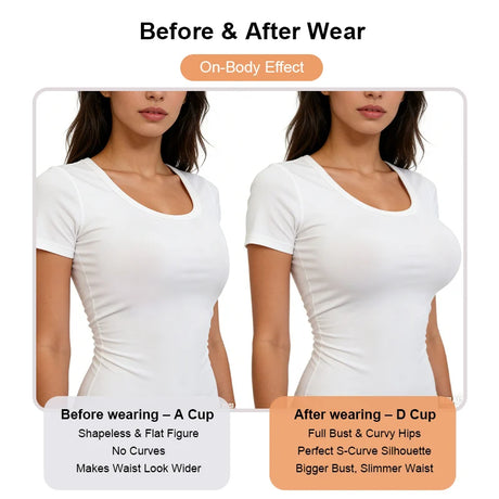 2024 Round Shape Silicone Fake Breast Forms Push Up Seamless One Piece Bra for Crossdresser Shemale Drag Queen Large 2 In 1