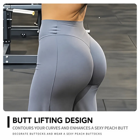 DFXEN LOGO New Women Wide Leg Yoga Pants High Waist Butt Lift Loose Fitness Gym Workout Flare Leggings Casual Sports Trousers