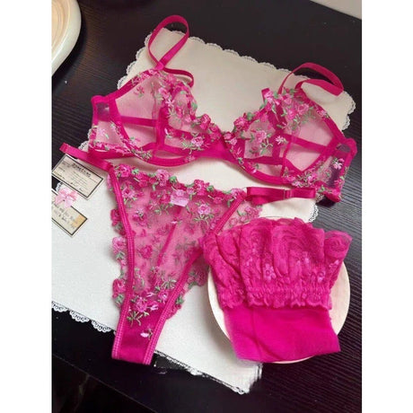 Sexy Sheer Lace Flower Embroidery Underwire Bra for Women, Large Breast Minimizer Anti‑Sagging Comfort Everyday Wear YEMOMO S‑XL