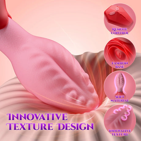 Luxurious Field Remote Control 360° Rotation Tongue Vibrator Rose Butt Plug Prostate Massager Adults Sex Toys for Women Men Gay