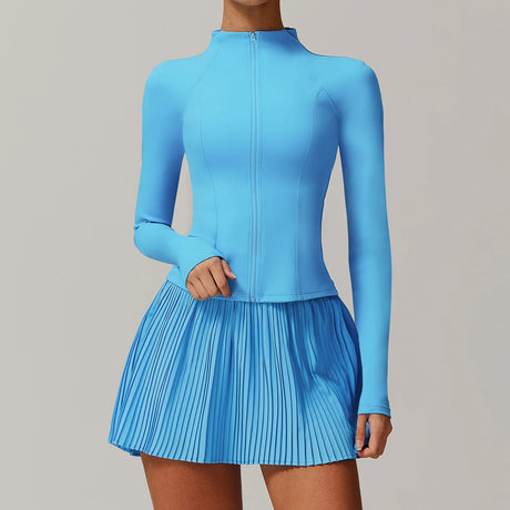 2-Piece Yoga Tennis Skirt Set Gym Outdoor Bra Crop Top High Waist Fitness Skirt Suit Women's Golf Dance Badminton Sport Shorts