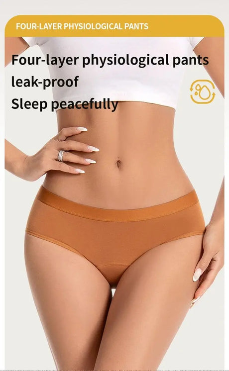 1/4PCS Women Period Panties Heavy Flow Leakproof Underwear Black Postpartum Menstrual Physiological Panty Teens Briefs S-3XL