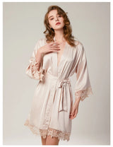 Personalised Sega Floral Wreath Robes Custom Bridal Robe Satin Wedding Bridesmaid Kimono Dressing Gown Bride to be Robe