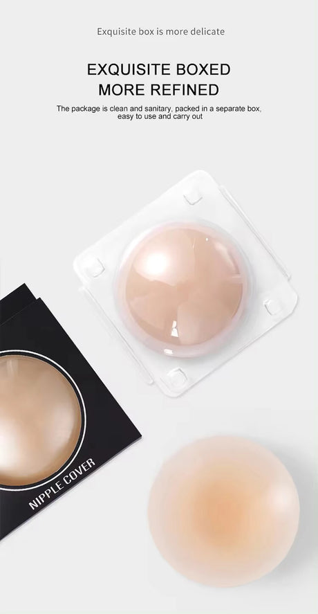 Non Adhesive Body Nipple Covers Reusable Silicone Nipple Pasties No Show Breast Petals Invisible Chest Stickers Boob Tape