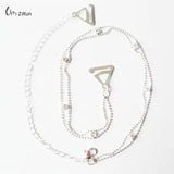 Detachable Rhinestone Metal Bra Strap for Women, Non-Slip Invisible Adjustable Crystal Shoulder Straps,Lingerie Accessories Gift