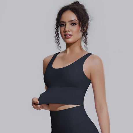 Women Summer Yoga Bra Underwear Shockproof Bra Sports Running Beautiful Back V Shaped Fitness Yoga Tank Top Bra with Chest Pad ﻿