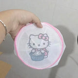1PC Hello Kitty Lingerie Washing Mesh Clothing Underwear Organizer Washing Bags Useful Mesh Net Bra Wash Bag Zipper Laundry Bags