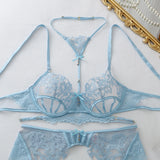 Women's Fashion Gemstone Pendant Decoration Heavy Craftsmanship Flower Embroidery Midnight Temptation Body Shaping Underwear Spl