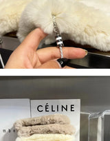 Hot Sale Women's 100% Natural Rabbit Fur Winter Gloves Warm Knit Thick Thermal Mittens Soft Real Fur Outdoor Cold Weather Glove