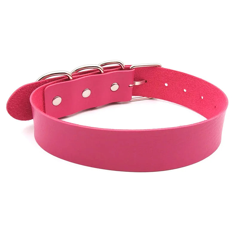 30MM Soft Faux Leather Collars Goth Sexy Customized Letters MEOW Choker Necklace Punk Personalized Role Age Cosplay Jewelry