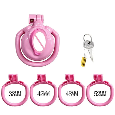 New Sissy Simulation Vagina Cock Cage Stainlesswith 4 Penis Rings Chastity Lock Man Chastity Belt Man's Sex Products Sex Toy 18+