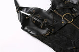 Women Bustiers Corsets Medieval Viking Pirate Costume Gothic Leather Overbust Corselet Steampunk Corset Vest Bustiers
