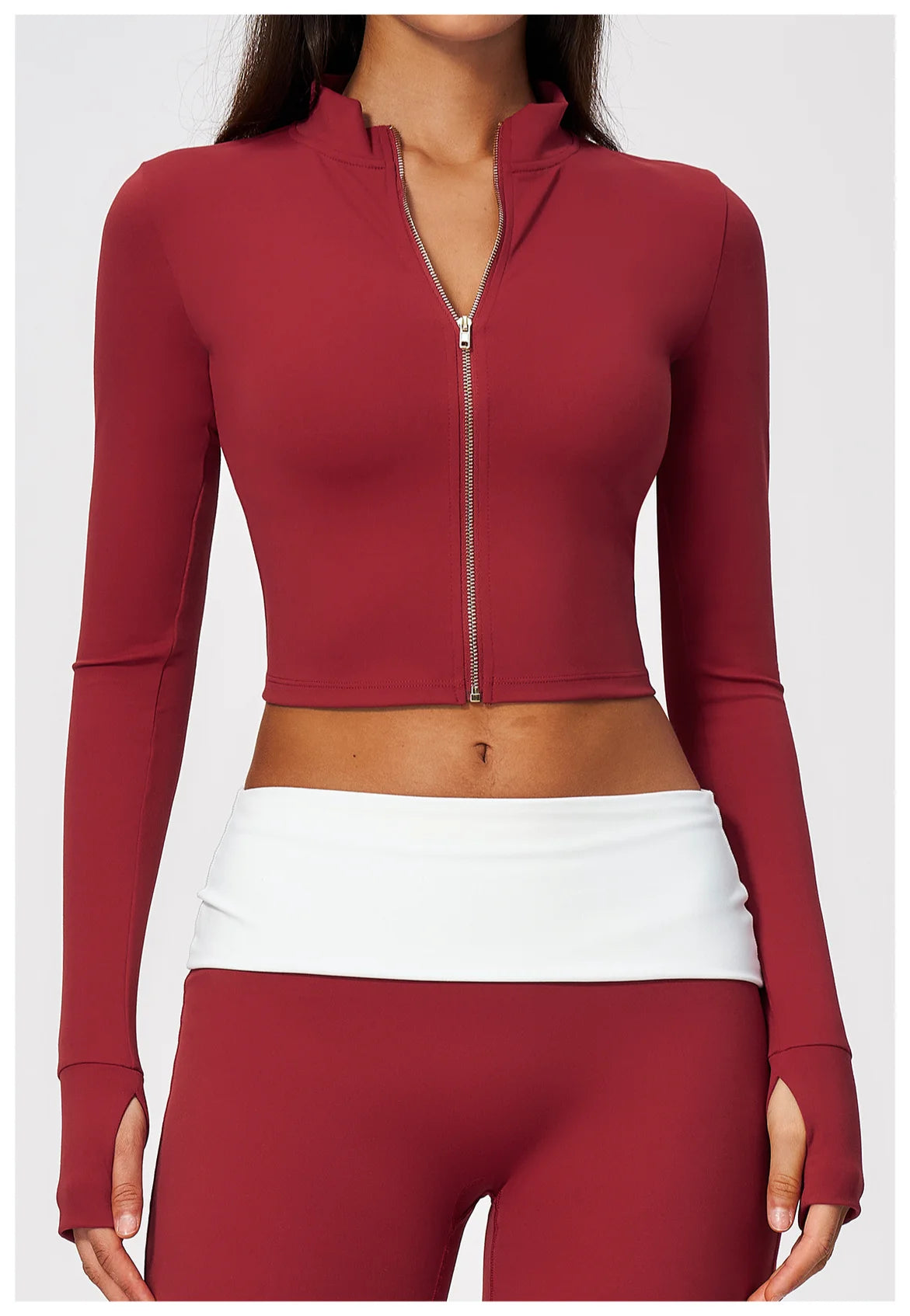 Yoga Long Sleeve Women's Zipper Sports Jacket Fitness Yoga Shirts Gym Top Activewear Running Coats Workout Clothes For Cycling