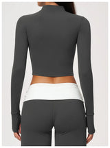 Yoga Long Sleeve Women's Zipper Sports Jacket Fitness Yoga Shirts Gym Top Activewear Running Coats Workout Clothes For Cycling
