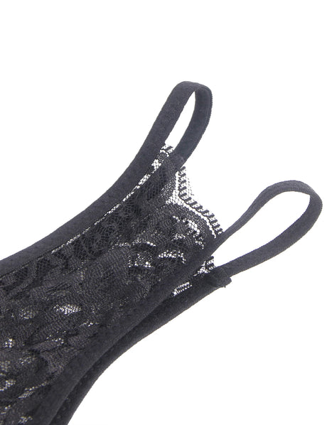 Comeondear Black Thongs Sexy Panties Open Crotch Lace Bow Underwear Women Lingerie Plus Size G-strings Culotte Femme Cute Briefs