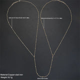 Simple Multilayer Rhinestone Back Chain Necklaces for Women Sexy Metal Shiny Crystal Bikini Waist Chain Body Chain Jewelry Gifts