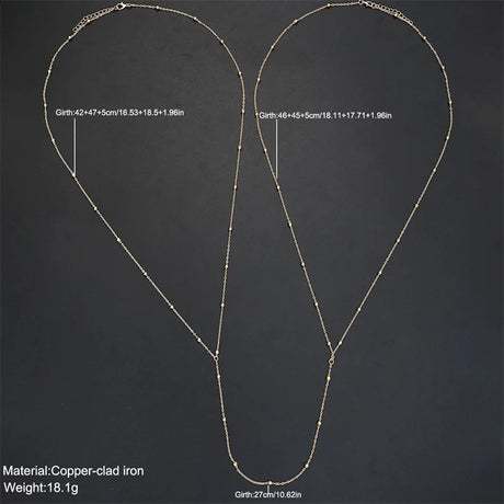 Simple Multilayer Rhinestone Back Chain Necklaces for Women Sexy Metal Shiny Crystal Bikini Waist Chain Body Chain Jewelry Gifts
