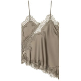 HXAO Lace Asymmetrical Top Women Tanks & Camis Summer 2025 Black Slip Sleeveless Top  Ladies y2k Backless Off Shoulder Camisole
