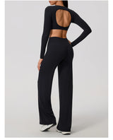 New Summer High Waist Wide-Leg Yoga Joggers Women's Autumn Casual Outdoor Sweatpants Female Straight Tracksuit Bottoms