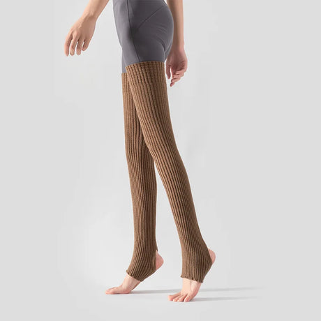 Women's Yoga Thigh-high Leg Warmers with Leg Protection, Long Tube Leg Coverings, Foot-stretching Knee-length Socks