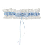 Women Lace Bow Silky Smooth Satin Elastic Thigh Strap Garter Belt Sexy Thigh Bands Party Bride Leg Garter Cosplay Tea Time