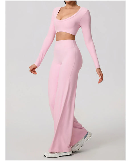 New Summer High Waist Wide-Leg Yoga Joggers Women's Autumn Casual Outdoor Sweatpants Female Straight Tracksuit Bottoms