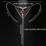 Stonefans Red Heart Jewellry Accessories Charms Waist Chain Fashion 2024 Summer Club Sexy Thong Panties G String Bikini Women