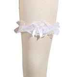 Women Sexy Lingerie Lace Floral Garter Belt Bowknot Leg Loop Wedding Garters Bridal Cosplay Fashion Stocking Ring For Ladies