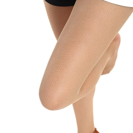 Sexy Latin Tights Leaky Toe Stocking Professional Dance Socks Caramel Cha-Cha Peep Pantyhose Mesh Fishnet Women Stockings