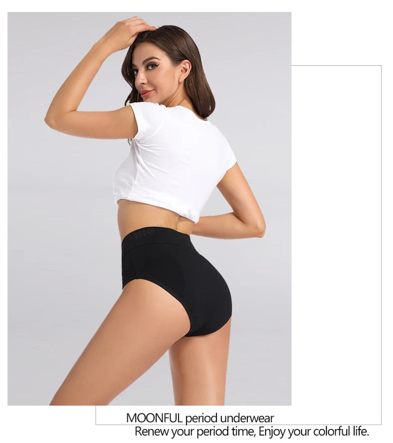 4 Layer Very Abundant Bamboo Period Panties for Heavy Flow Women Menstrual Panties Overnight High Waist Period Underwear