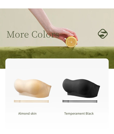 SUJIIN Invisible Strapless Bra for Women Wireless Seamless Push Up Bralette Lady Summer Convertible Multiway Lift Bras Female