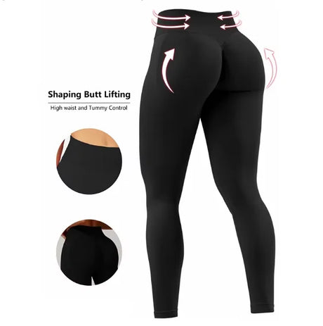 Women's Gym Tight Pants Seamless Yoga Pants Hip Lifting Workout Leggings Fitness Running Compression Sports Tights